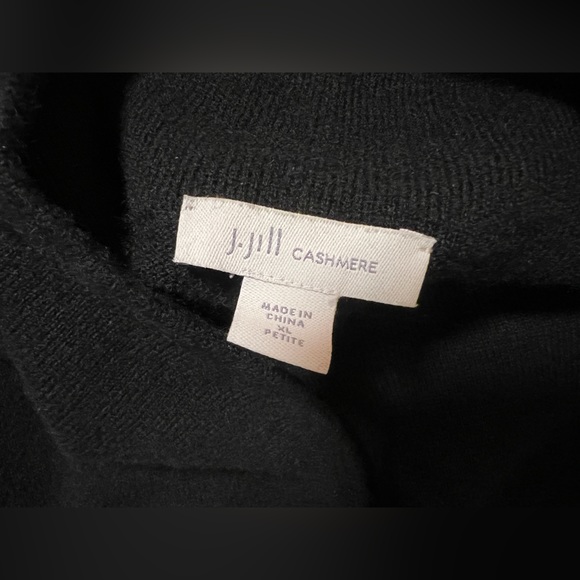 JJill 100% Cashmere Draped-Neck Sweater. Soft! Plush! Black. LP & XLP. EUC. - Picture 10 of 10